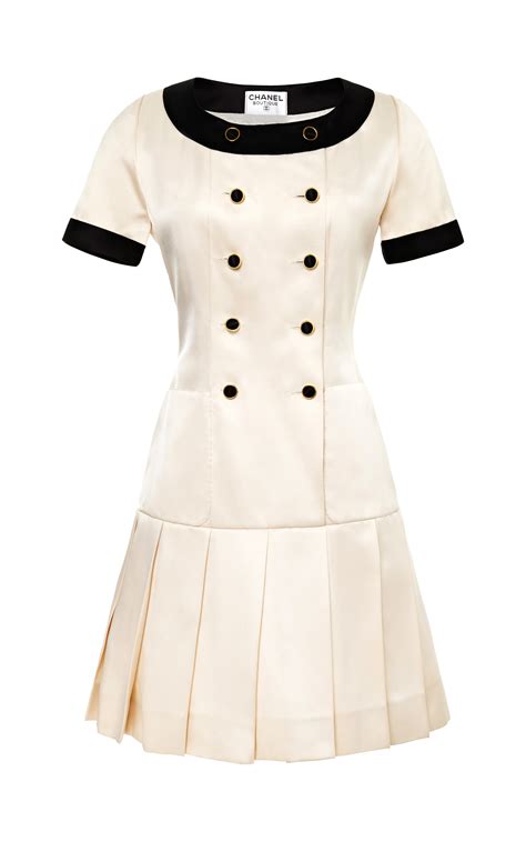 chanel white dress price|Chanel fit and flare dress.